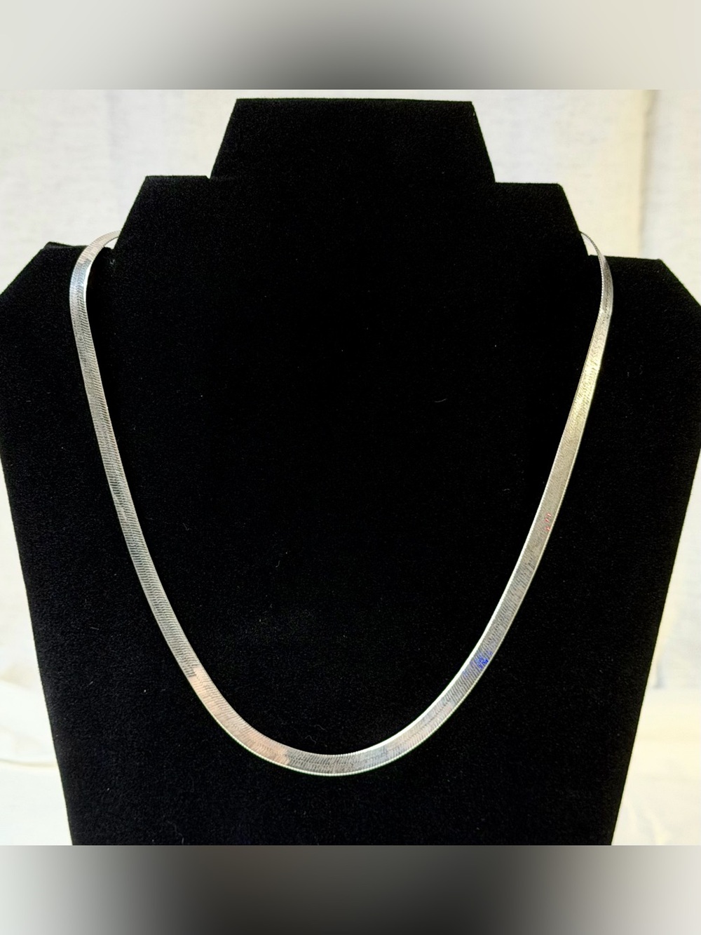 Vintage 925 Italy Sterling Silver Herringbone Necklace 20” 13.48g BL